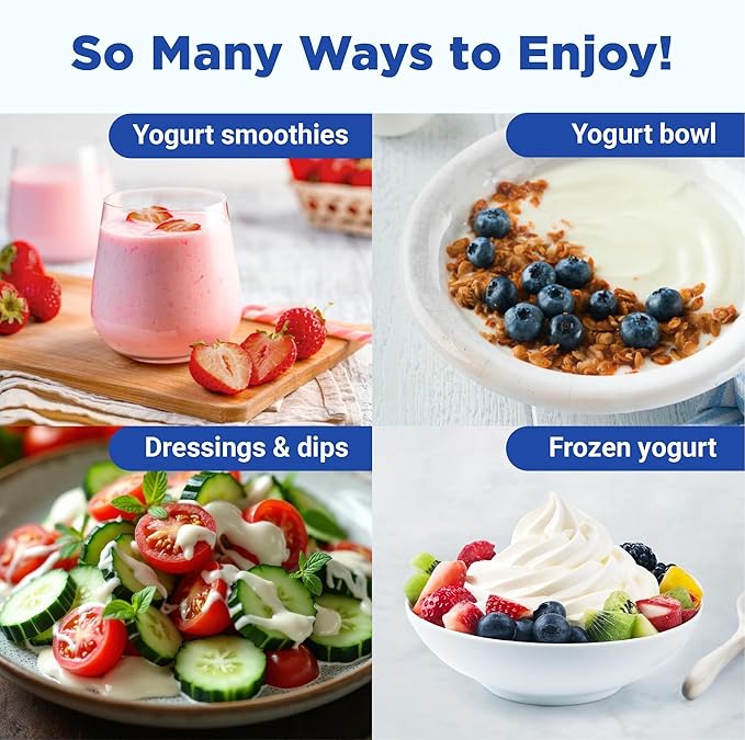 Ultimate Probiotic Yogurt Maker with Adjustable Time & Temp Control - Make Trillions of Live Probiotics with Two 1-Quart Containers for Larger Batches - Greek Yogurt Maker - ULTIMATE LIFETIME WARRANTY