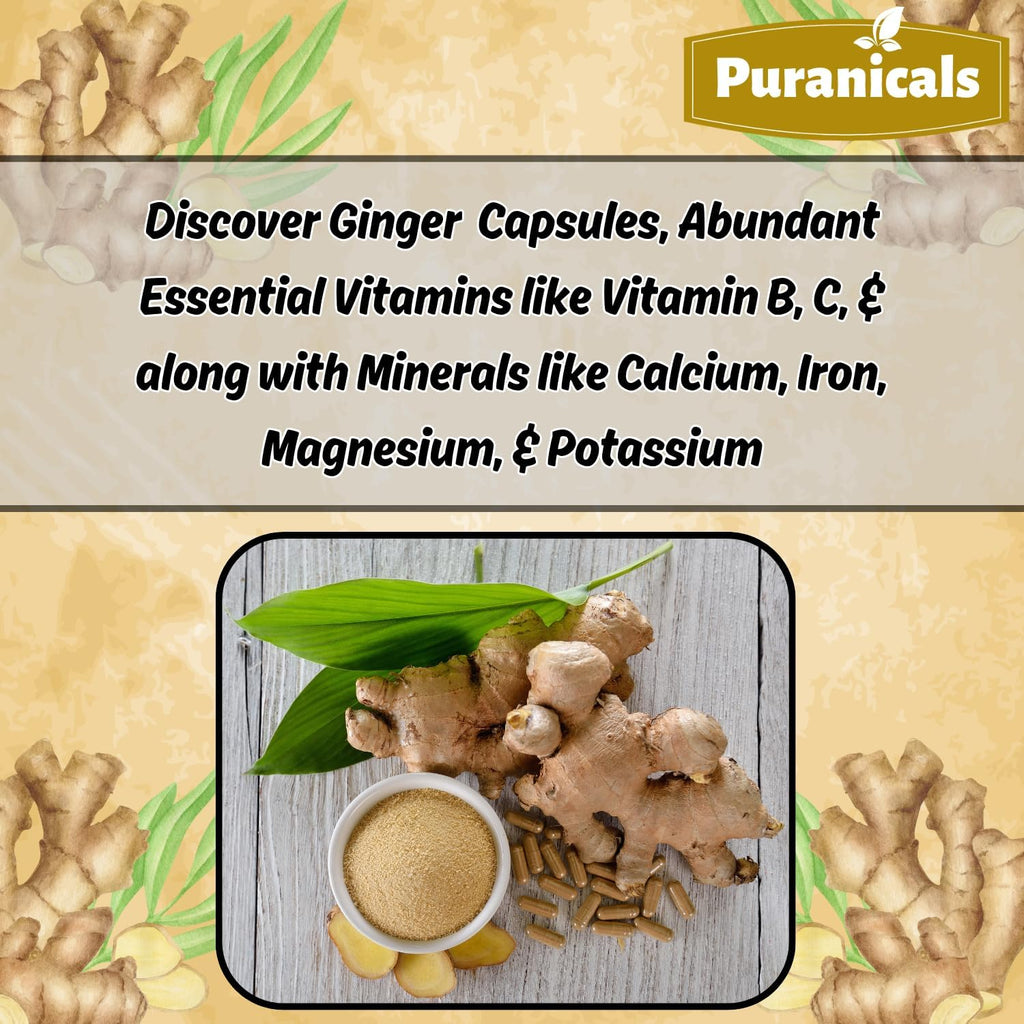 Ginger Premium 320 Capsules Non GMO and Gluten Free | Herbal Supplement | 700 mg Per Serving | Made with 100% Pure Ginger Root Powder