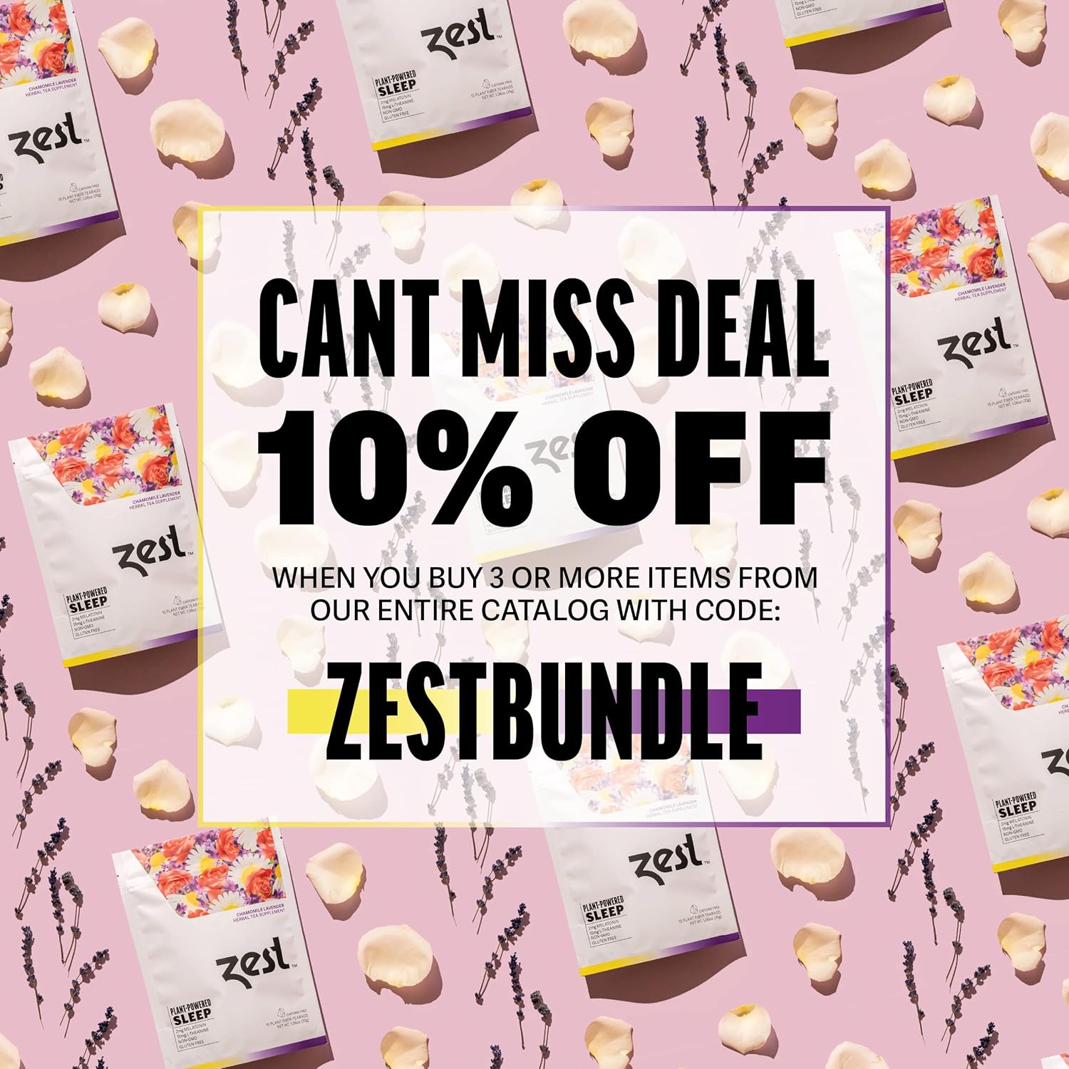Zest Sleep Tea - 2mg Melatonin Tea for Sleep - Chamomile Lavender Herbal Blend - 15Ct Pack - Calming & Relaxing Ingredients for a Perfectly Sleepy Bedtime