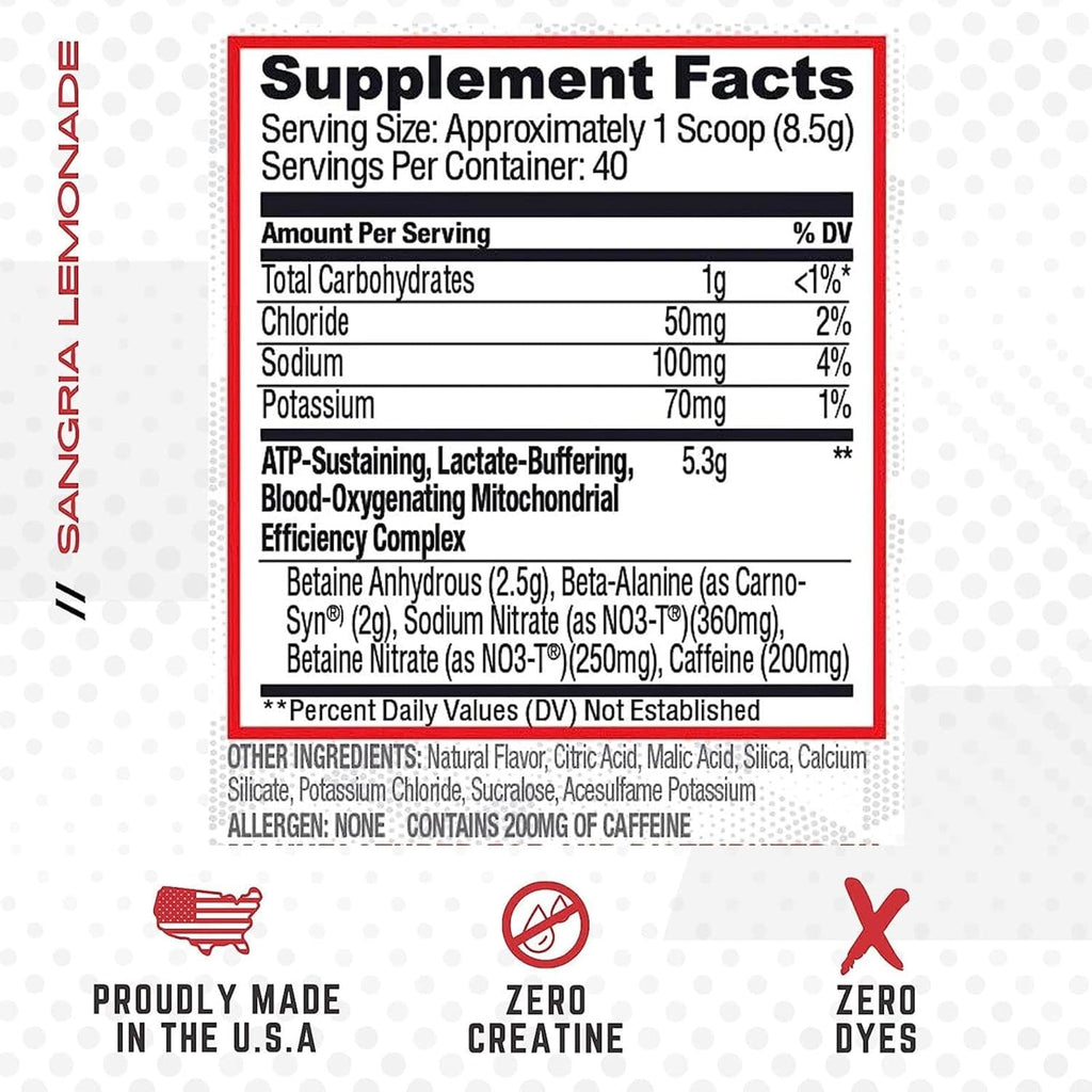 Purus Labs CONDENSE PreWorkout Powder, 40 Servings (Natural Sangria Lemonade)