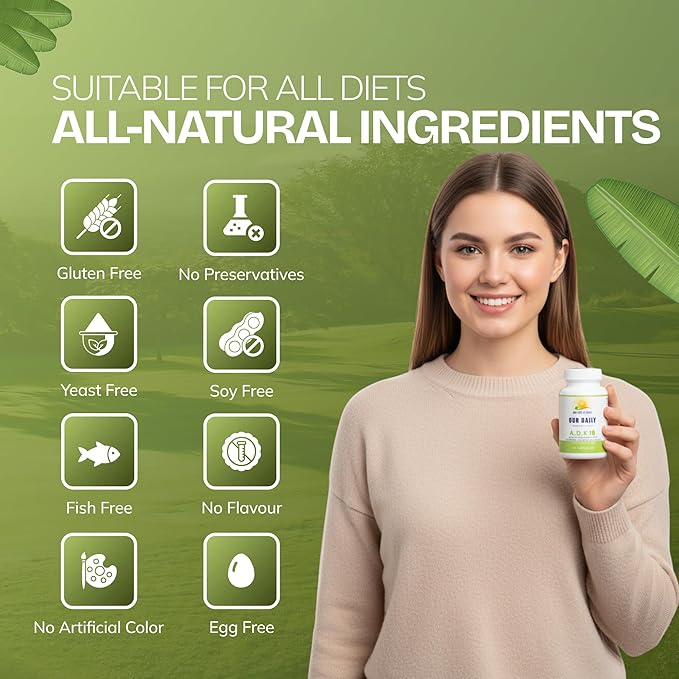 Daily Vites ADK 10 - ADK Vitamin Supplement - High Potency Vitamin A, D3 10,000 IU & K2 (MK-7) - Physician Formulated for Bone, Heart & Immune Support - Non-GMO, Gluten Free - 90 CT (3-Month Supply)