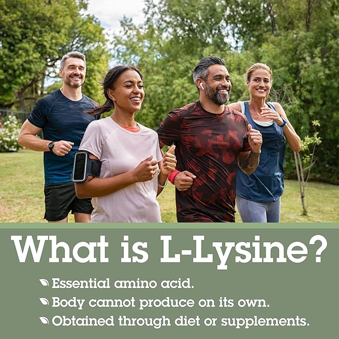 Quantum Health L-Lysine 500mg Essential Amino Acid Supplement - Supports Collagen & Protein Synthesis, Bone Health, Muscle Recovery and Immune Health - Vegan Friendly - 100 Tablets