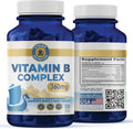 B Complex Supplement – High-Potency B Vitamins with 750mg DFE Folate, 440mcg B12/Biotin | Vegan Non-GMO | Supports Cellular Energy Production & Red Blood Cell Formation | 120 Capsules