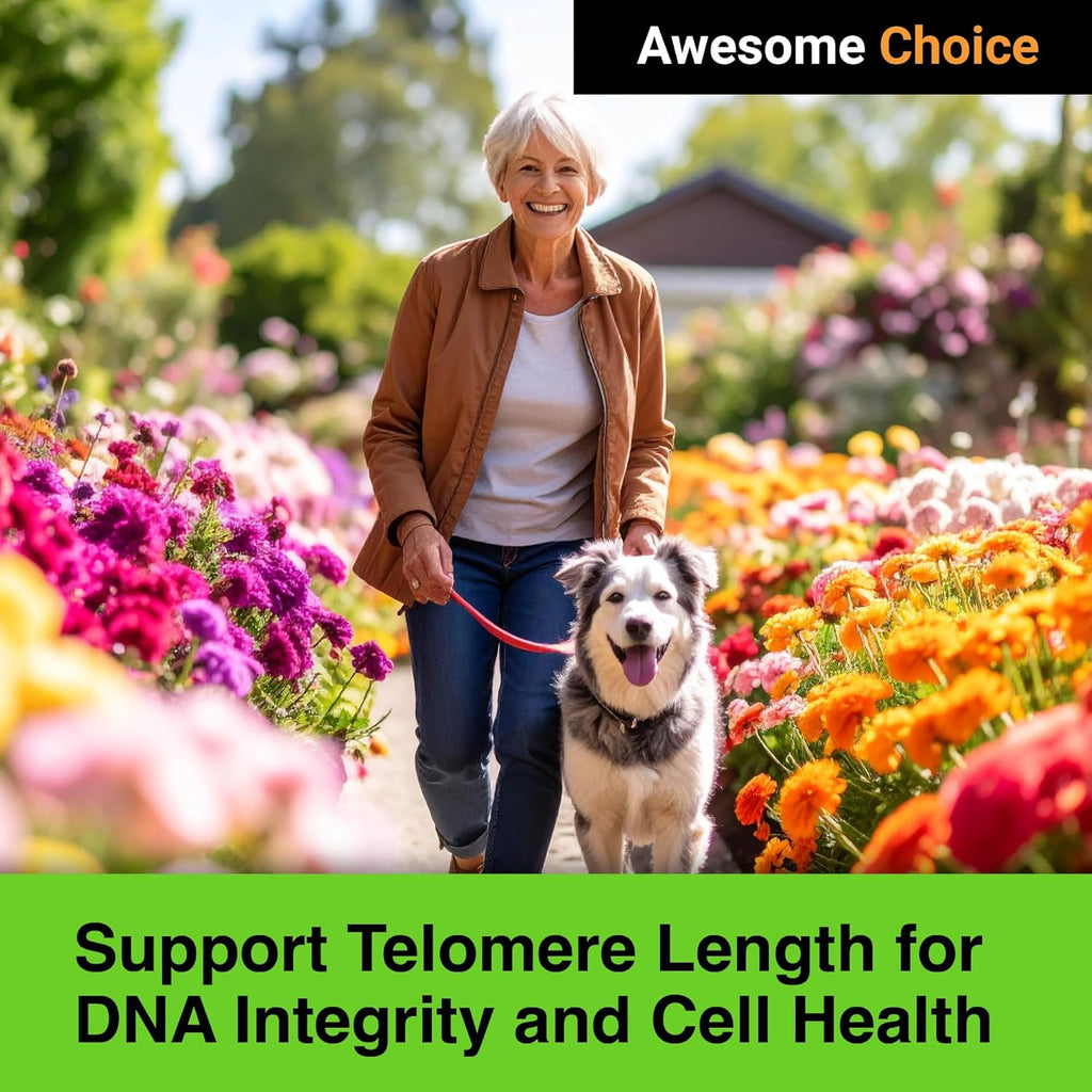 Genesis Telomere Length Supplement – Anti-Aging Formula, Telomere Lengthening Supplements with Astragalus & Vitamins, Supports NAD Pathways, DNA Integrity and Cellular Health