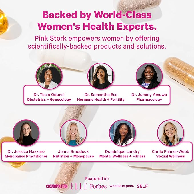 Pink Stork Omega 3 Fish Oil Supplements for Women with DHA and EPA - High Potency Burpless Omega-3 Supplement for Cognitive Health - 60 Softgels