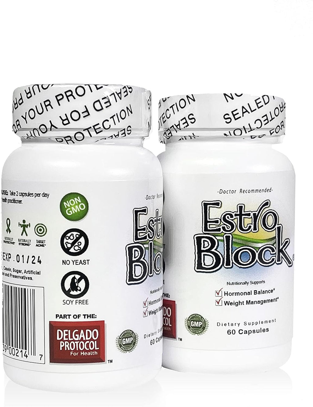Estroblock - 2-Pack 120 Capsules Total - DIM & Indole 3-Carbinol for Natural Hormonal Hormone Balance, Acne - Anti Toxic Estrogen Aromatase Inhibitor Blocker. Vegan,Soy-Free, Dairy-Free, Non-GMO (2)