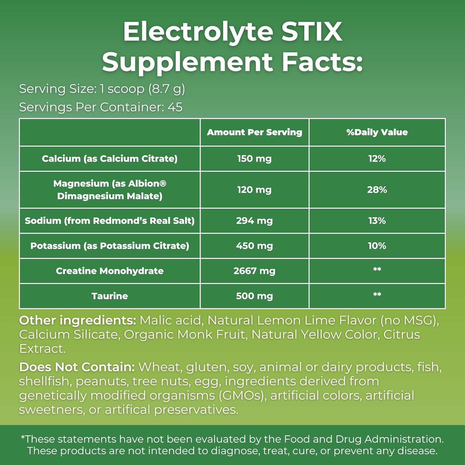 MYOXCIENCE Electrolyte STIX | Creatine Electrolyte Powder | Recovery from Exercise & Muscle Development w/Real Salt (Lemon Lime Flavor) (Jar 45 ct)