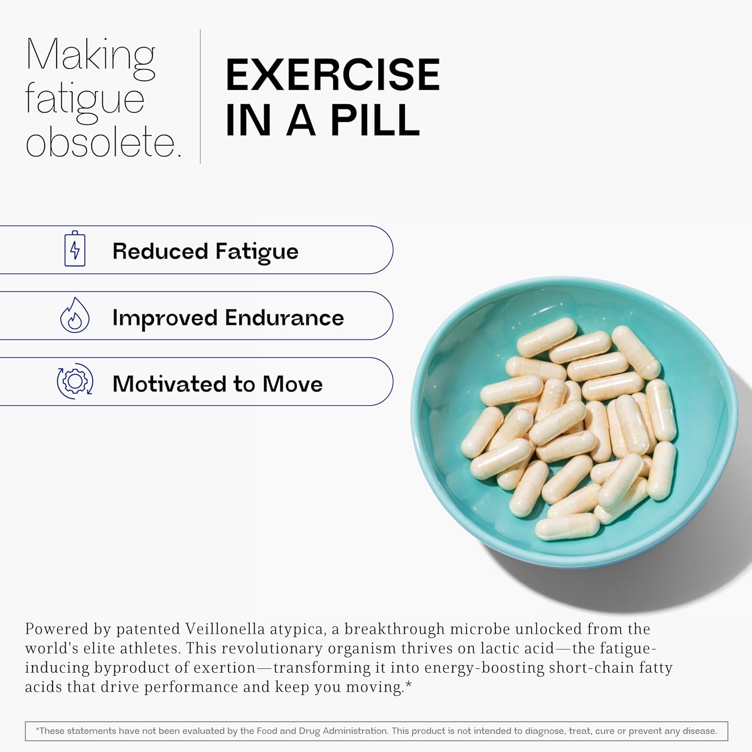 V•Nella Lactic Acid Metabolizing Probiotic Supplement - Revolutionary Gut Health Supplement and Energy Booster for Fatigue - Supports Endurance, Microbiome Balance, and Digestive Health