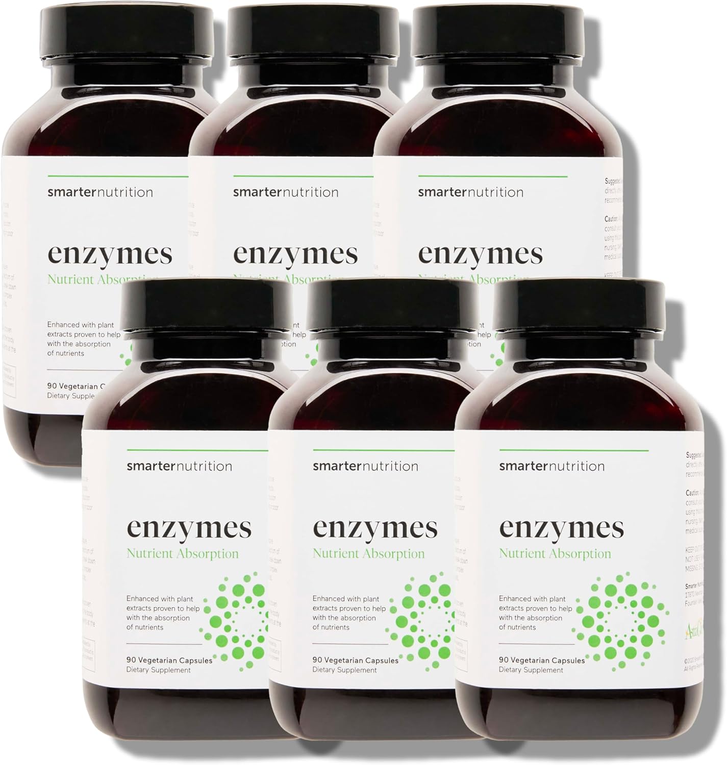 Smarter Nutrition Vegan Digestive Enzymes - Digestion Bloating & Gut Health Support with 16 Multi Enzymes for Nutrient Absorption & Meal Time Comfort for Both Men & Women - 540 Count[180-Day Supply]