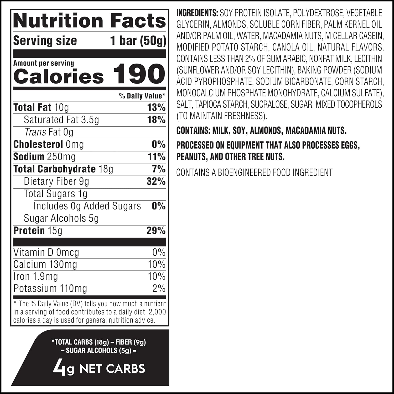 Atkins Soft Baked High Protein Bars, Vanilla Macadamia Nut Flavor, 15g Protein, 4g Net Carbs, 2g Sugar, Keto Snacks, Low Sugar Bars, High Fiber Snacks, 6 pack (4 bars each)
