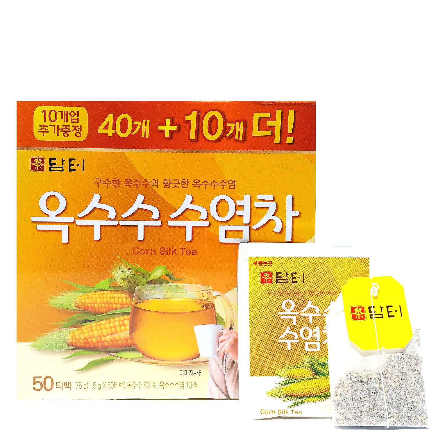 Damtuh Corn Silk Tea – Nutty & Refreshing, Caffeine-Free Herbal Tea, 50 Tea Bags (1.5g each)