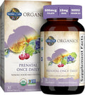 Garden of Life Organics Prenatal Vitamins - 30 Tablets, Prenatal Once Daily Whole Food Vitamins for Women with Folate not Folic Acid, Vitamin D3, Iron, Vegan One a Day Prenatal Multivitamin