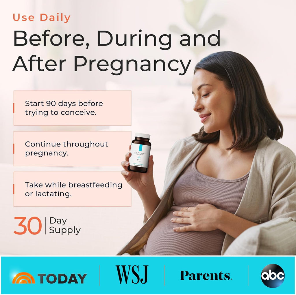 Peak Prenatal - Doctor Formulated Prenatal Vitamins for Women - Choline, Methylated Folate, Vitamin D, Iron, Probiotics - Comprehensive Pregnancy Supplement - 30 Day Supply