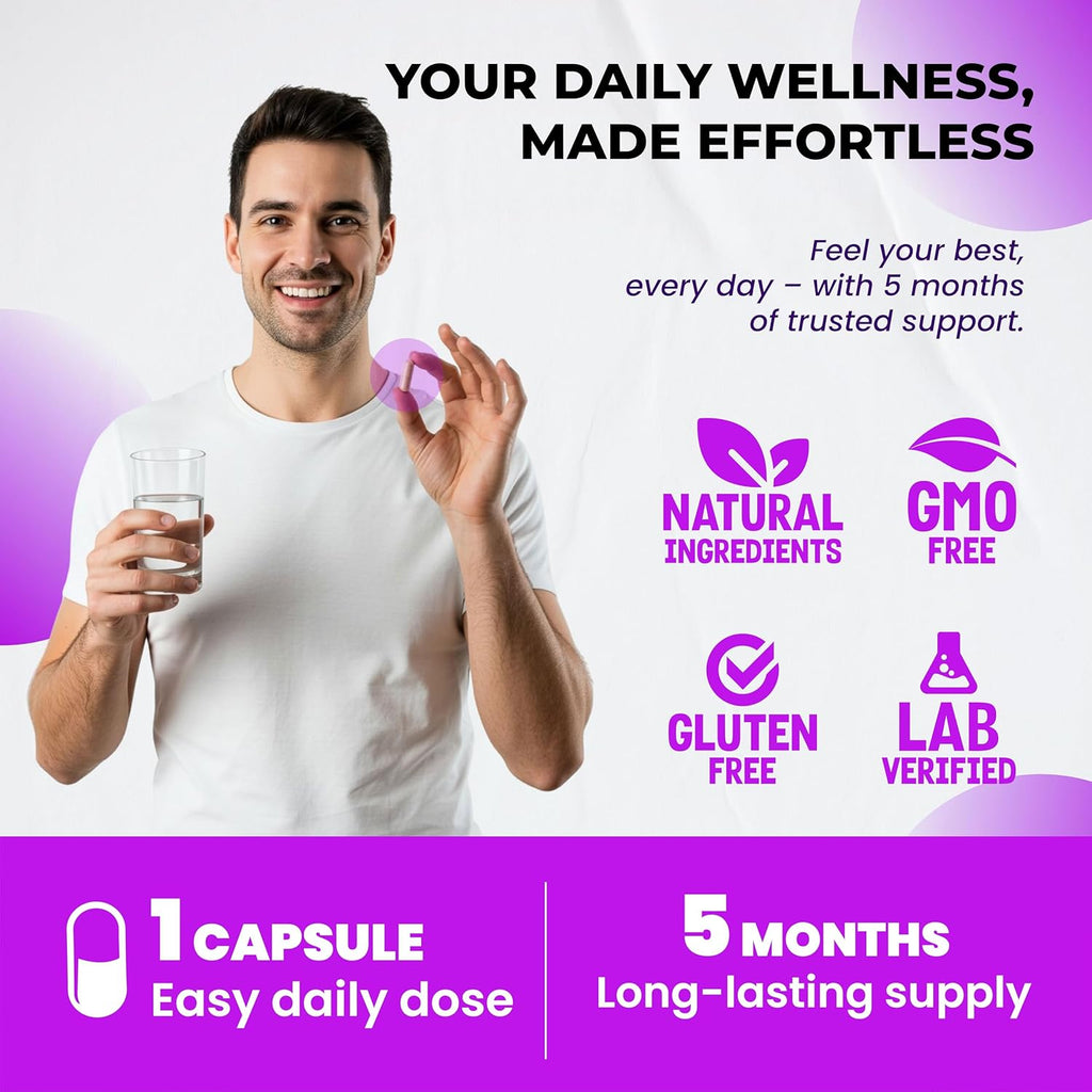 Quercetin Supplement with Bromelain, Vitamin C and Zinc, Nattokinase, NAC, Elderberry, Elderberry | 8 in 1 Ultra Antioxidant Complex for Immune Health | 150 Capsules