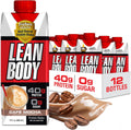 Lean Body Ready-to-Drink Café Mocha Protein Shake, 240mg Caffeine, 40g Protein, Whey Blend, 0 Sugar, Gluten Free, 22 Vitamins & Minerals, (Recyclable Carton & Lid - Pack of 12) LABRADA