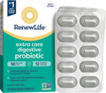 Renew Life Extra Care Go-Pack Probiotic Capsules, Daily Supplement Supports Immune, Digestive and Respiratory Health, L. Rhamnosus GG, Dairy, Soy and gluten-free, 50 Billion CFU, 30 Ct