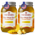 TrueSeaMoss Sea Moss Gel – Made in USA – Wildcrafted Seamoss, Fresh Fruits & Sea Vegetables – Pineapple, Pack of 2 (Labels May Vary)