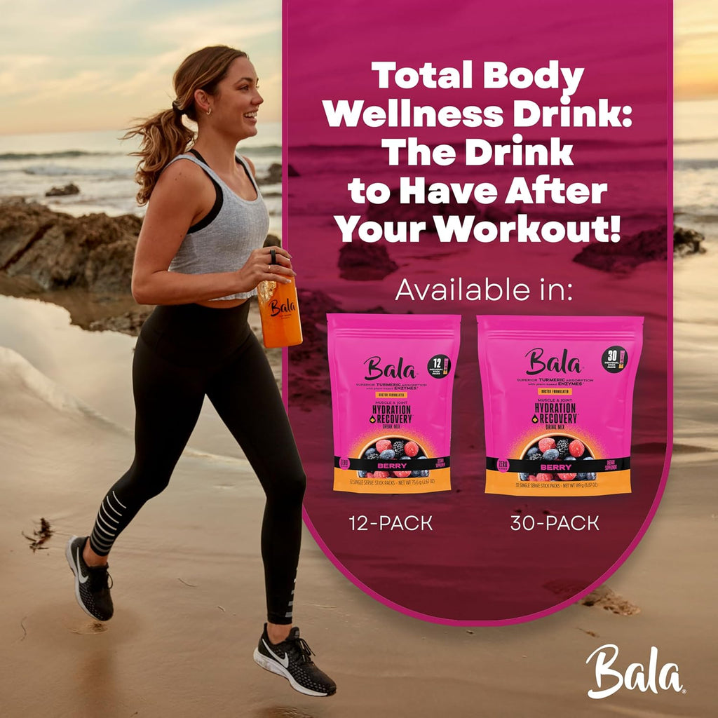 BALA Enzyme Hydration & Sugar-Free Drink Mix Powder - may contributes to overall wellness - Berry 0.25oz (30 Count)