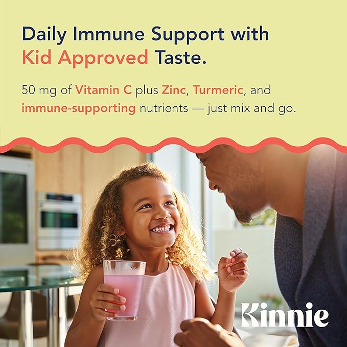 Immune & Hydration Vitamin Mix for Kids - Mixed Berry Flavor - Sugar-Free - Immune Support - Zinc, Vitamin C & D, Electrolytes, & Super Mushroom Blend for Ages 4+ (30 Sticks)