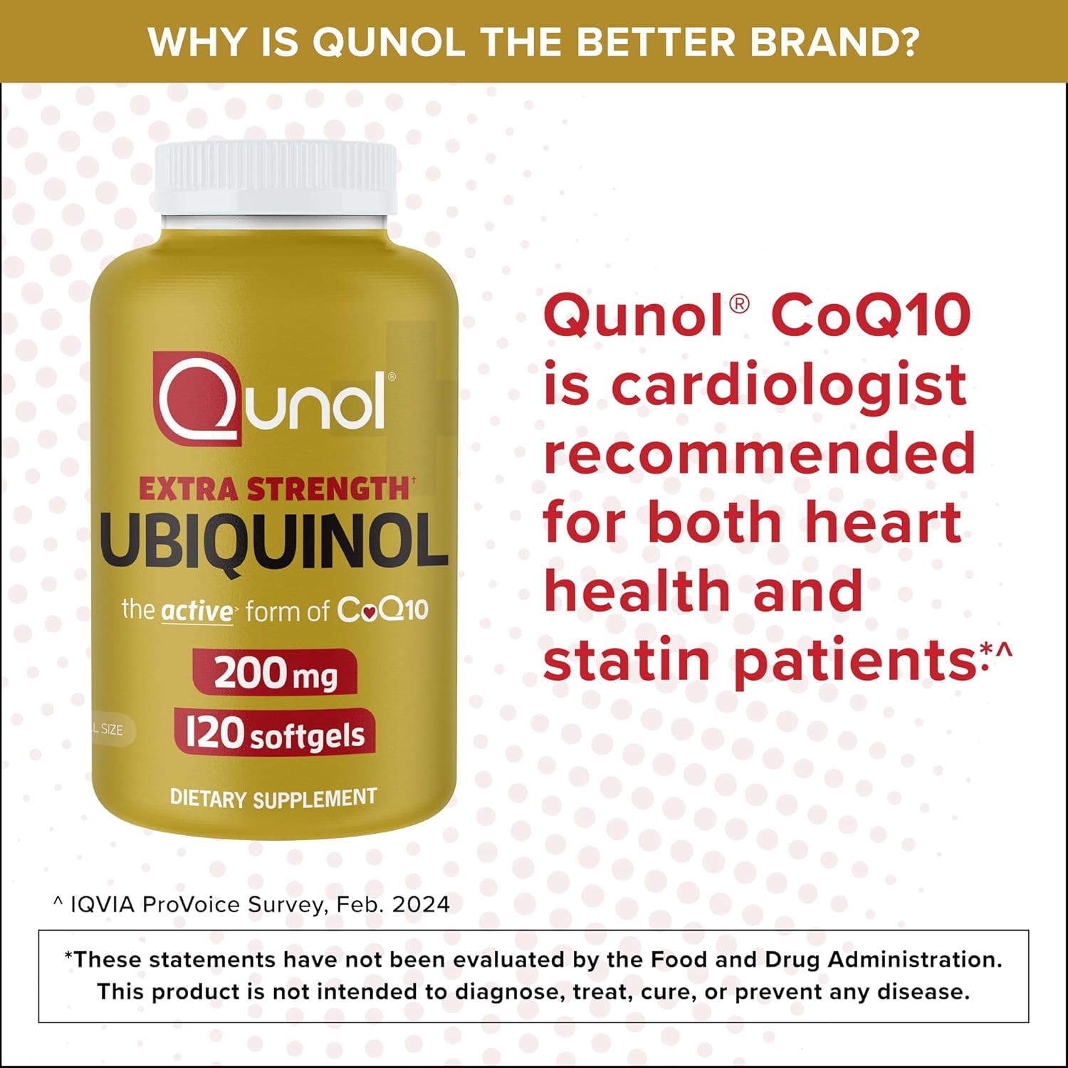 Qunol Ubiquinol CoQ10 200mg Softgels, Powerful Antioxidant for Heart and Vascular Health, Essential for Energy Production, Natural Supplement Active Form of CoQ10, 120ct Softgels