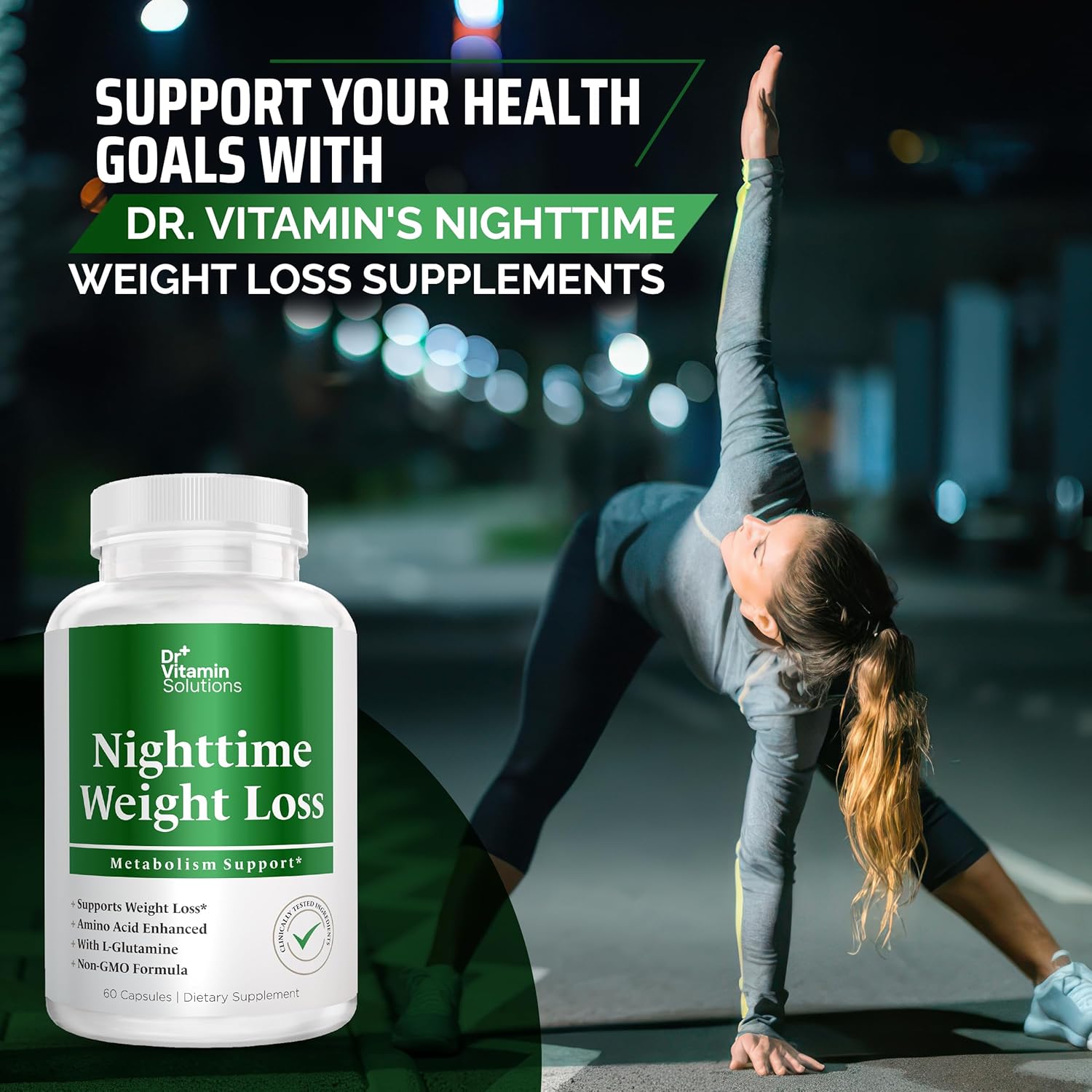 DR VITAMIN SOLUTIONS Nighttime Fat Burner Supplements - Appetite Suppressants for Weight Loss - Night-Time Fat Burner for Women and Men Supporting Sleep & Relaxation - Weight Loss Pills - 60 Capsules