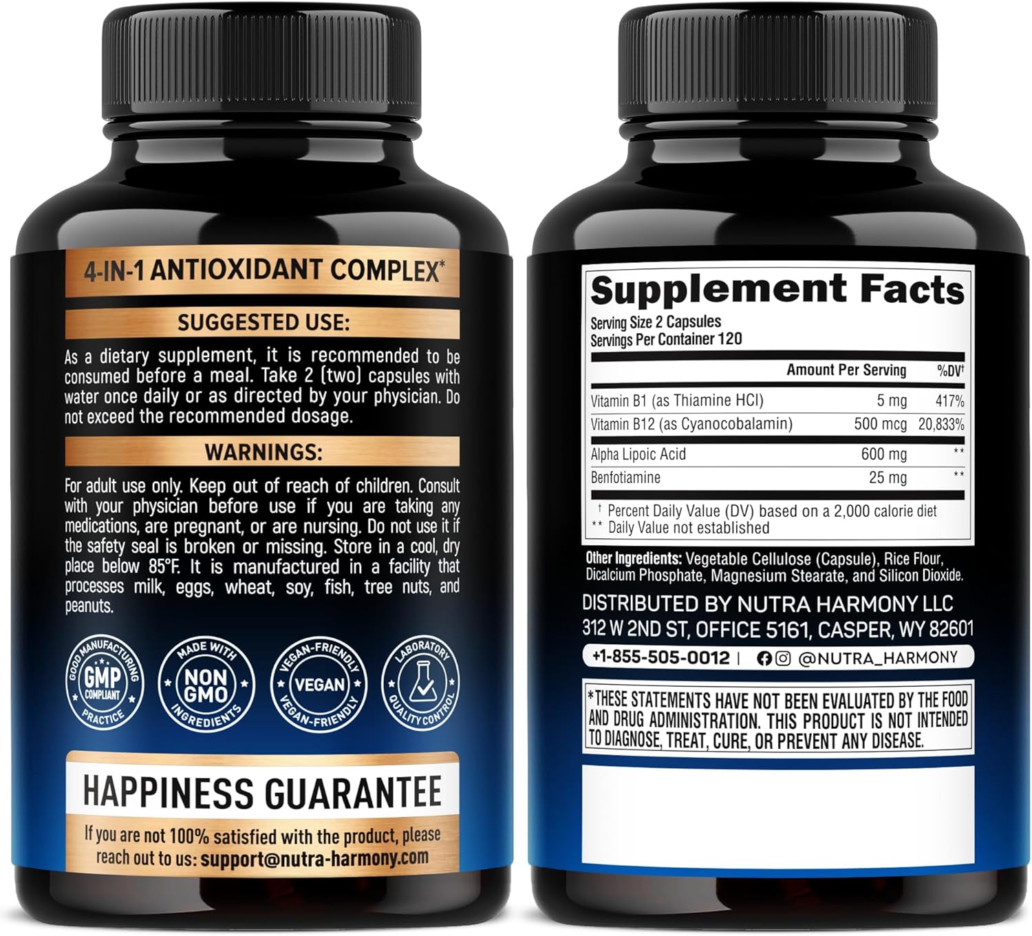 Alpha Lipoic Acid 600mg - ALA Supplement Antioxidant for Nerve, Energy & Metabolism Support - Extra Strength with Benfotiamine, Vitamins B1 & B12 - Lab Tested, Non-GMO & Vegan - 240 Capsules