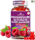 Lofux Magnesium Glycinate Gummies 400mg, Sugar Free Magnesium Gummies for Adults Women, Men, Chewable Supplement Gummy with L-Threonate, Vitamin D, B6, CoQ10 - for Calm, Sleep, Body Relaxation, 60 Ct