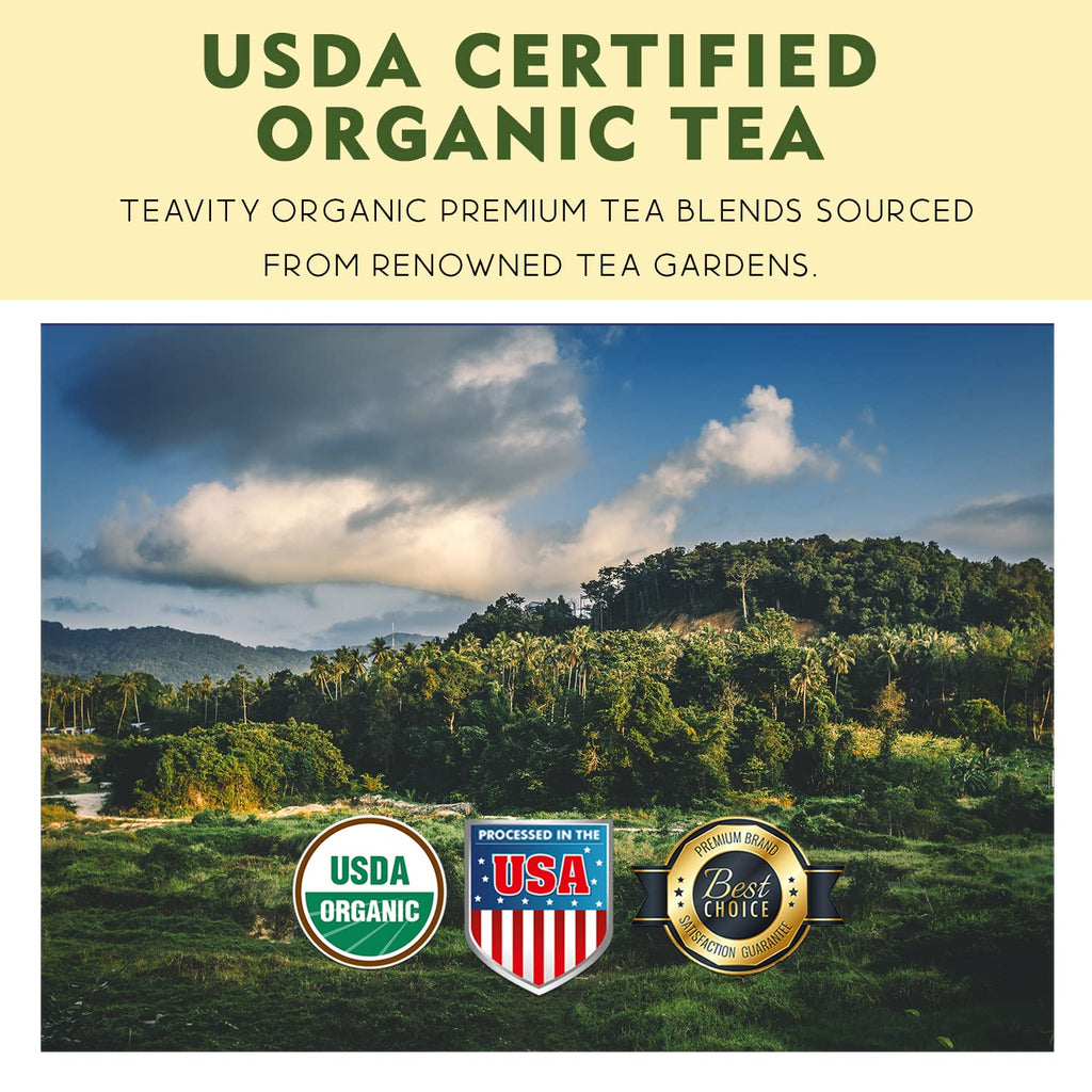 Organic Black Tea Pods for Keurig - Naturally Caffeinated Unsweetened Black Tea Pods by Teavity (24 Tea Pods)