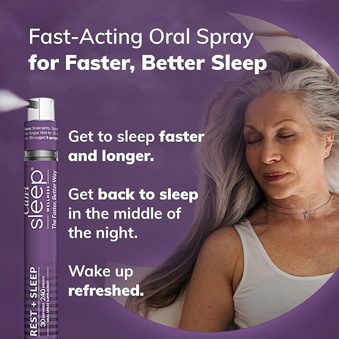 Fast-Acting Sleep Spray with Melatonin, GABA & 5-HTP - Natural Oral Sleep Aid to Fall Asleep Quickly & Wake Refreshed - Can-i Sleep Supplement for Adults - 30 Servings