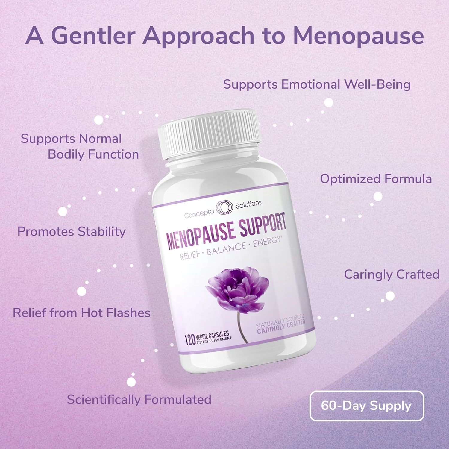 Menopause Support - Menopause Relief and Weight Management Support - for Hot Flashes, Night Sweats Relief and Energy - 120 Capsules