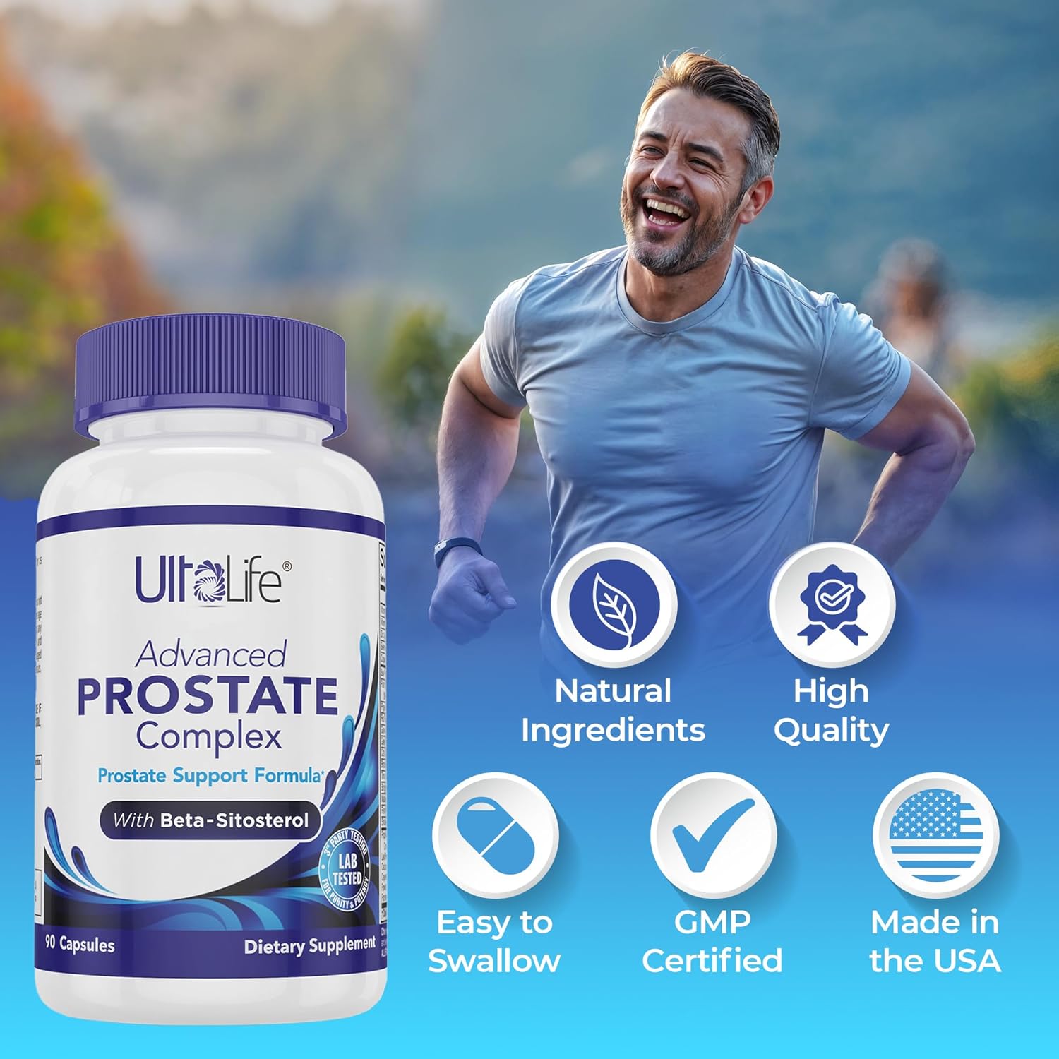 Advanced Saw Palmetto Prostate Supplement for Men with Beta Sitosterol Promotes Urinary Comfort, Sleep Quality & Prostate Health 90 Capsules
