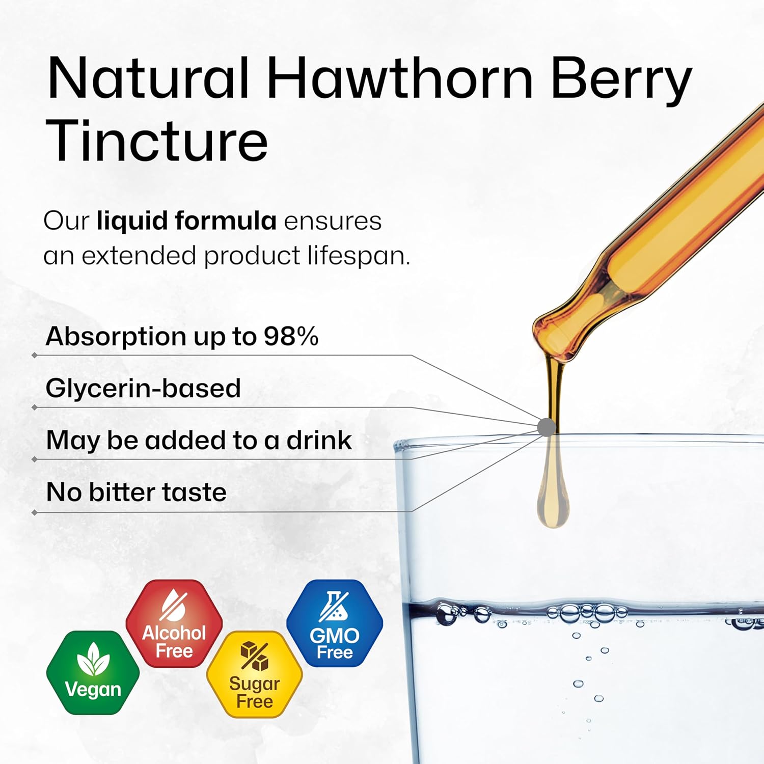 BIO KRAUTER® Hawthorne Berry Supplement - Pure Vegan Hawthorn Berry Liquid Drops 655 mg per Serving 2 Fl.Oz 28 Days of Supply - Used for Overall Support & Daily Wellness - Alcohol & Sugar Free
