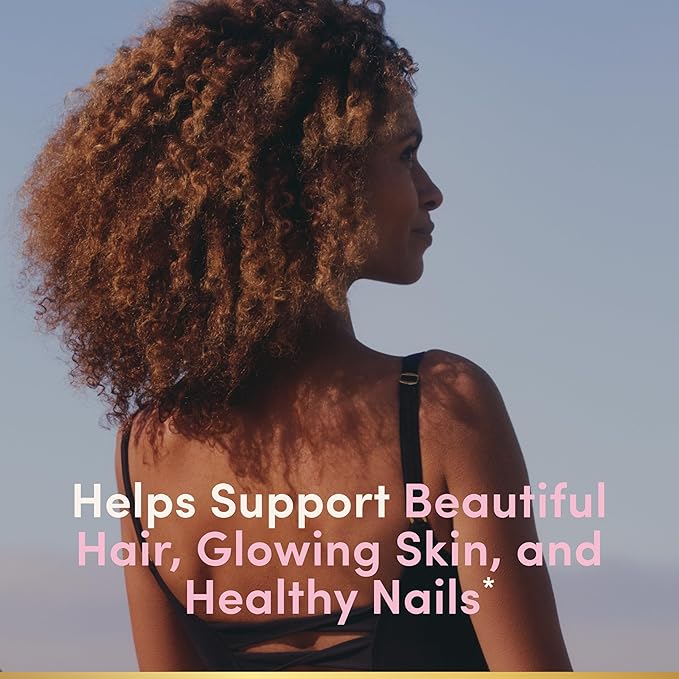 Nature's Bounty Optimal Solutions Hair, Skin and Nails Pectin Gummies, 2500 mcg Biotin Per Serving, No Stick Gummy, Vegetarian Formula, Strawberry Flavor, 200 Count, 100 Total Servings (Pack of 2)