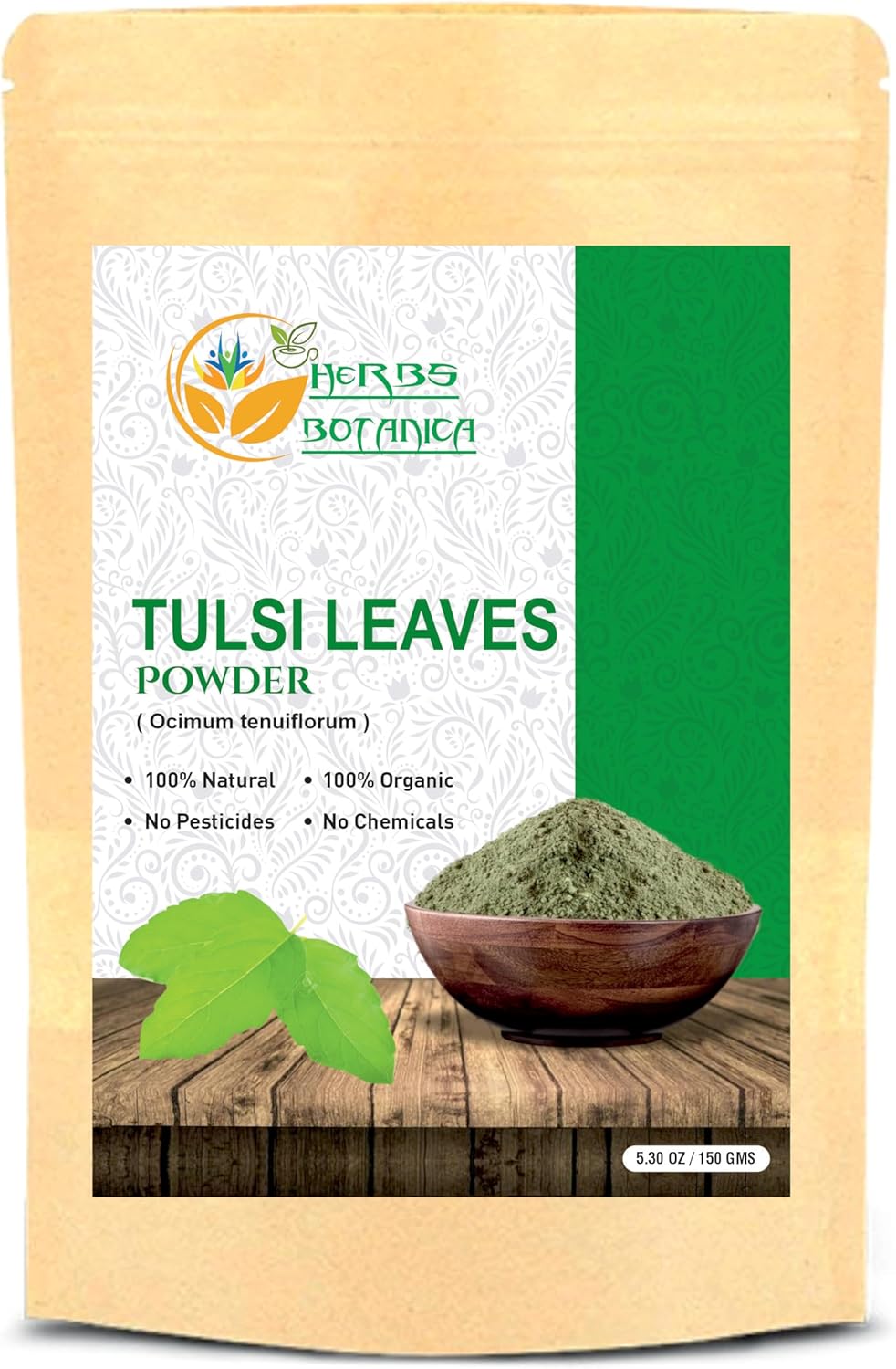 Tulsi Powder Tulasi Holy Basil Tulsi Powder Ocimum Sanctum Vitality & Wellness - Pure, Natural, and Invigorating Boost Immunity Naturally 5.3 oz