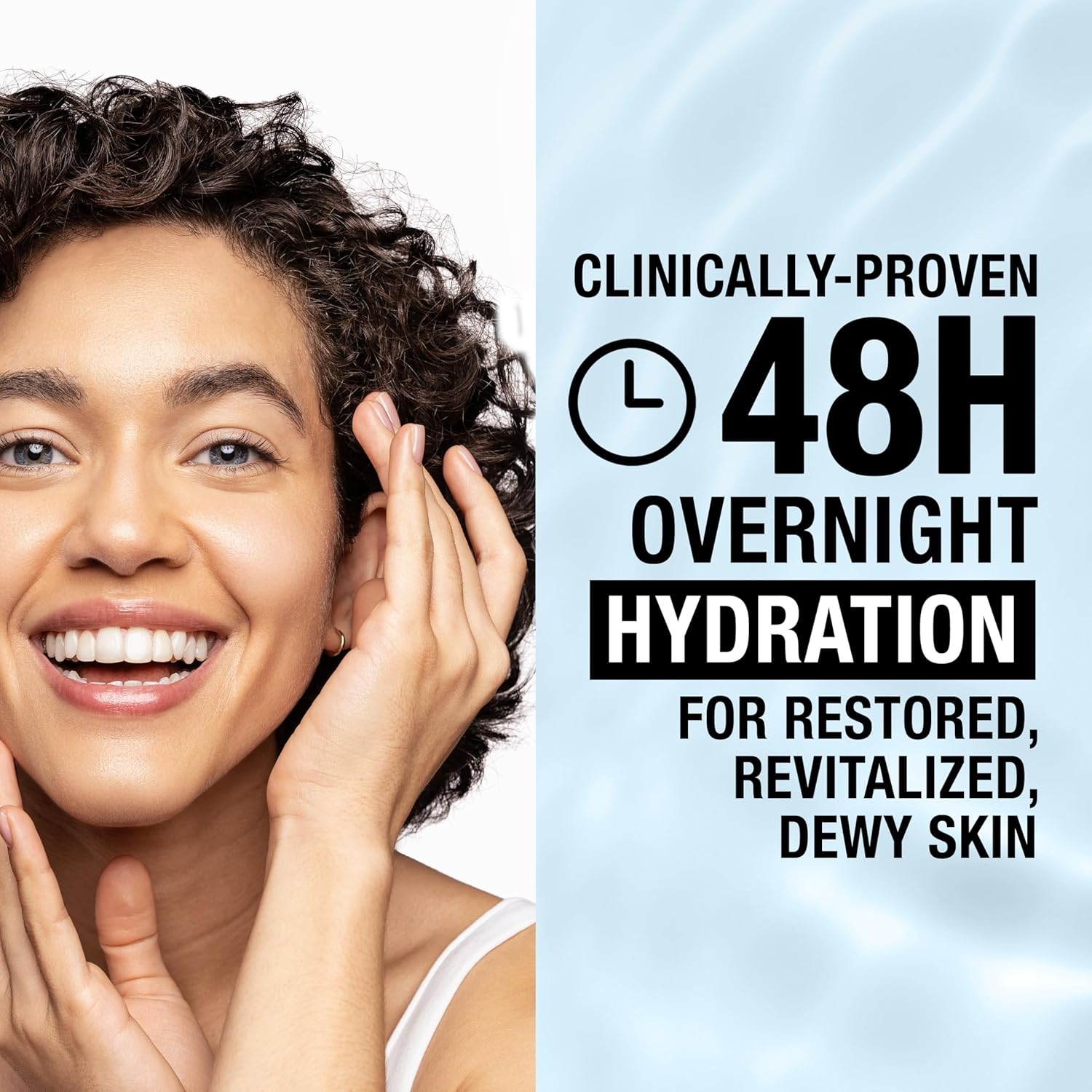 Neutrogena Hydro Boost Night Pressed Serum, Hyaluronic Acid Face Moisturizer for Normal to Extra Dry Skin, Delivers Overnight Hydration for Restored, Revitalized, Dewy Skin, 1.7 oz