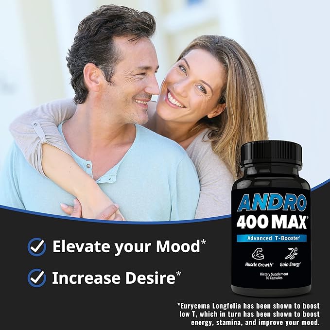 Andro400 T Booster Supplement (3 Pack, AndroMax)