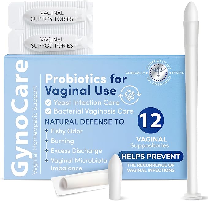 Terramed Just Think Comfort Probiotics for Women | Vaginal Probiotics | Boric Acid Suppositories for Women | pH Balance | BV Support | Odor & Discharge Relief | 12 Vaginal Suppositories