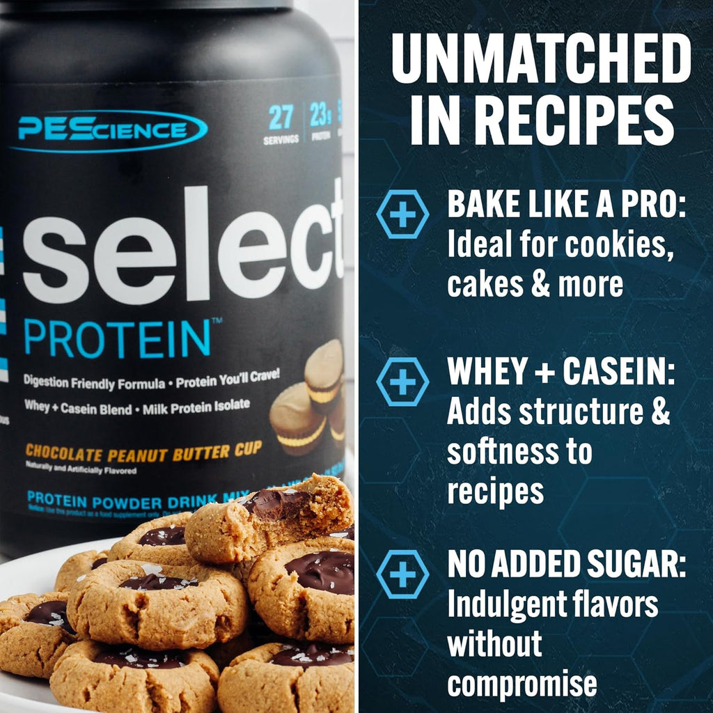 PEScience Select Protein Powder, Whey and Casein Blend, Clean Protein Powder for Women and Men, Low Calorie, Low Carb, Keto Friendly, Gluten Free, Chocolate Peanut Butter Cup, 5 Servings