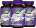 Nature's Way Sambucus Elderberry Immune Gummies for Kids with Black Elderberry Extract, Vitamin C and Zinc, Immune Support Gummies*, 60 Count (Set of 3)