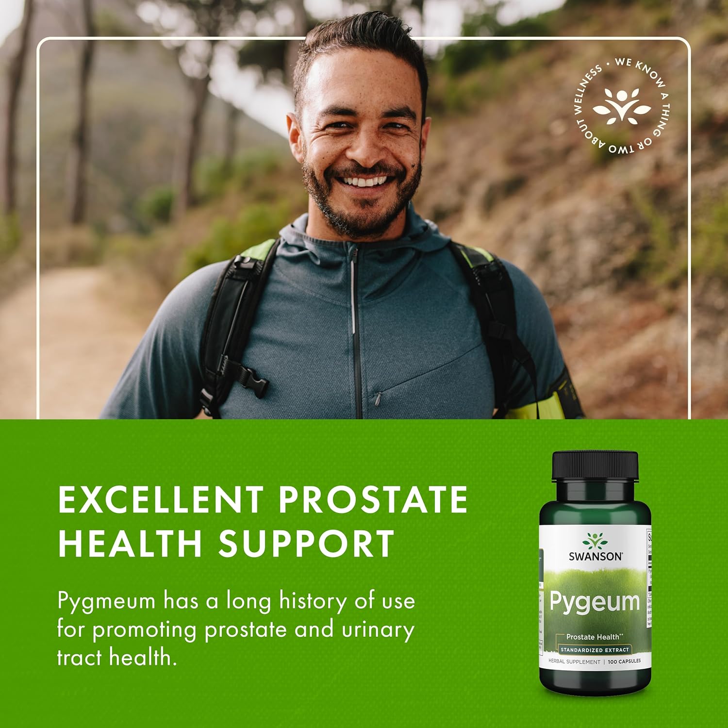 Swanson Pygeum - Herbal Supplement Promoting Male Prostate Health, Bladder, and Urinary Tract Health Support - Mens Health Supplement - (100 Capsules, 125mg Each)