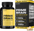 Prime Brain Nootropic Supplement | Supports Memory, Mental Focus, Cognitive Health & Energy | Promotes Healthy Mood & Brain Function | Ginkgo Biloba, Lion's Mane & L Theanine | 30 Capsules