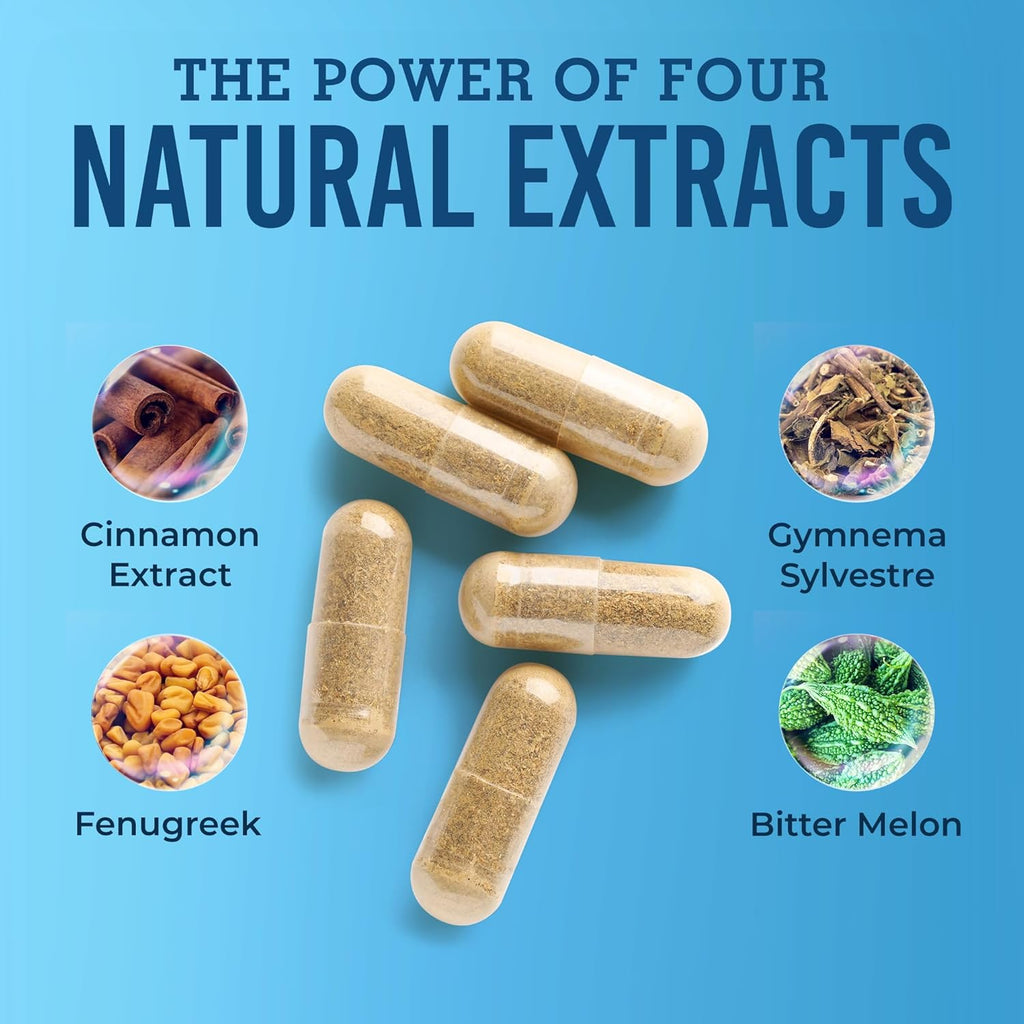GlucoSuprs Hrx - Gymnema, Bitter Melon, Salacia, Fenugreek, Cinnamon and Jambolan - 60 Capsules