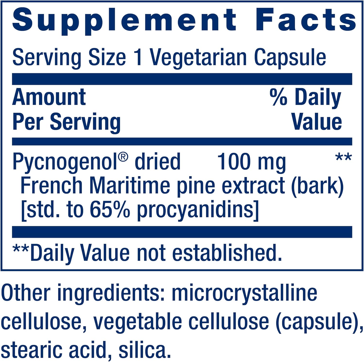 Life Extension Pycnogenol – French Maritime Pine Bark Extract – Scientifically Studied Healthy Aging & Vascular Health Supplement – Non-GMO, Gluten-Free, Vegetarian – 60 Capsules