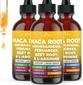 Organic Maca Root Liquid Drops with Ashwagandha, Nettle, Fenugreek, Beet Root and L-Arginine Liquid Multivitamin for Women and Men - 6oz