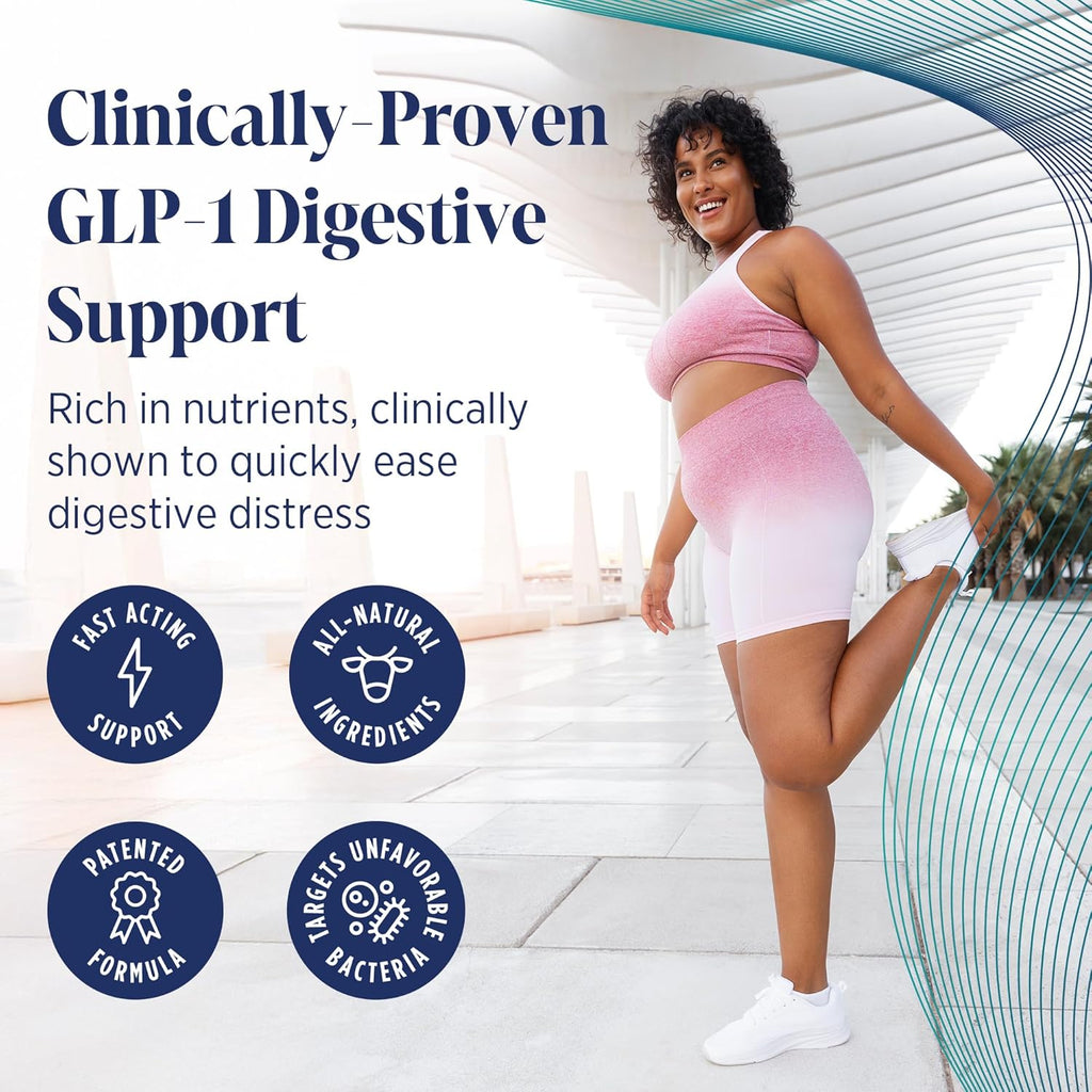GLP-1 Digestive Health Support, Powder Supplement, 6.35 Oz, Gut Health for Women & Men, Clinically Proven Natural Blend for Bloating, Nausea, Diarrhea and Upset Stomach Relief for Adults