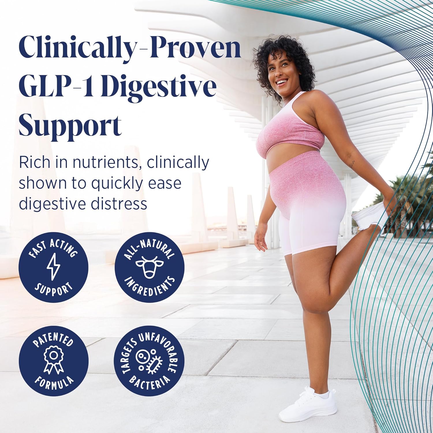 GLP-1 Digestive Health Support, Powder Supplement, 6.35 Oz, Gut Health for Women & Men, Clinically Proven Natural Blend for Bloating, Nausea, Diarrhea and Upset Stomach Relief for Adults