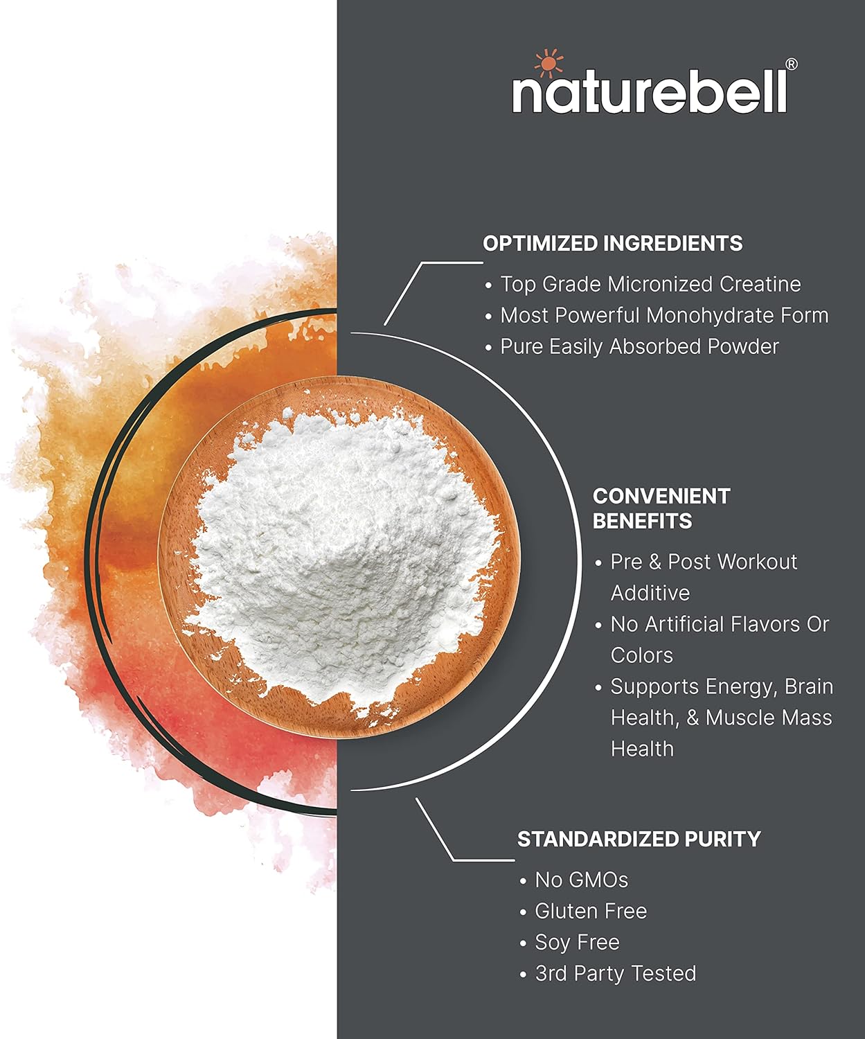 NatureBell 2 Pack Creatine Monohydrate Powder 500g, 5,000mg Per Serving | Micronized, Pure & Unflavored | Pre-Workout Muscle Support | Keto, Vegan, Filler-Free | 200 Servings (2.2 lb)
