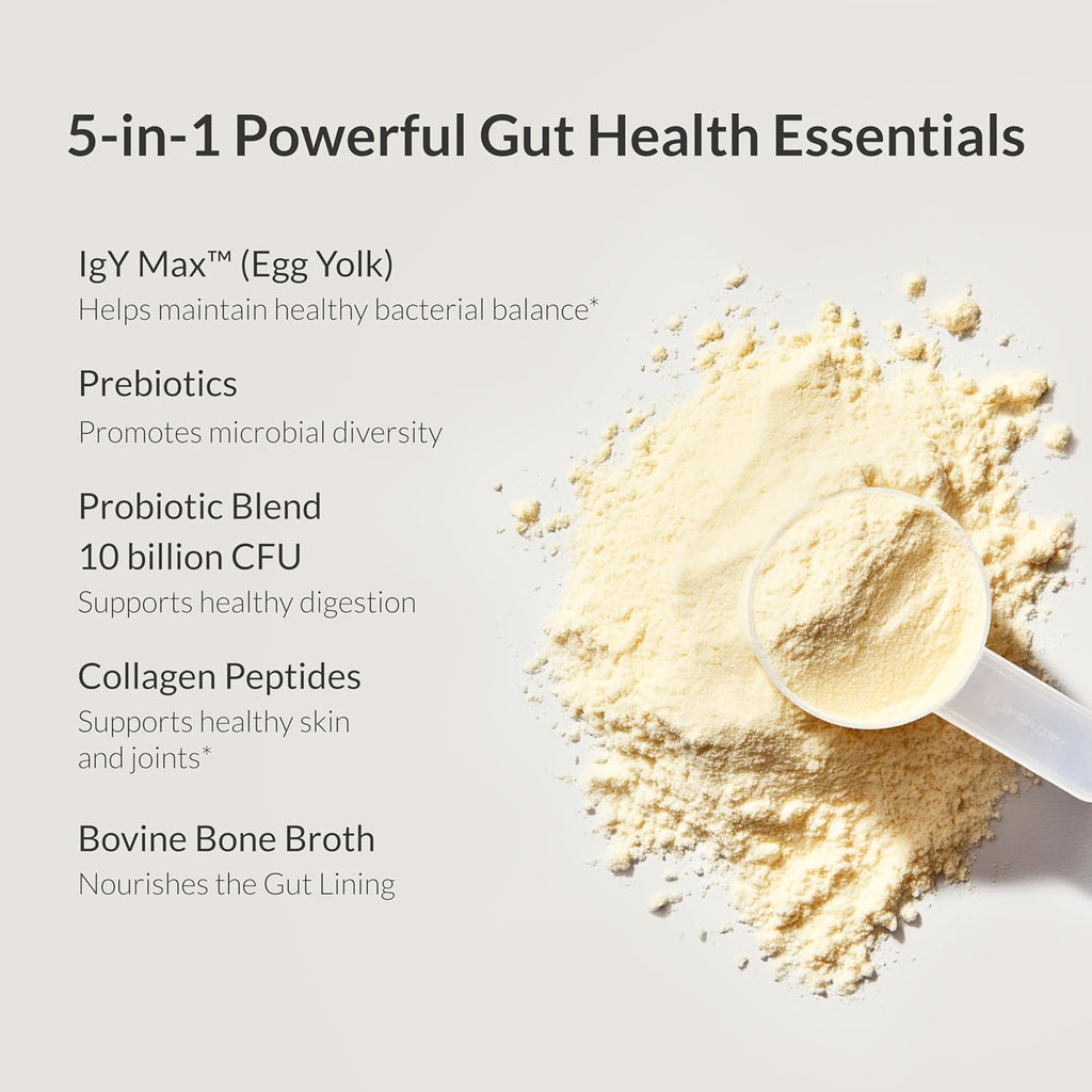 Microbiome Breakthrough Repair Powder - Vegetarian Vanilla - Contains Probiotics for Men and Women - Gas & Bloating Relief - GI Revive - Improves Gut Health - 30 Servings - 150g