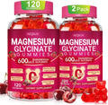 Magnesium Glycinate Gummies 600mg for Women and Men, High Absorption Magnesium Glycinate with Vitamin D, B6, and CoQ10 for Calm Support & Sleep, Sugar Free, Vegan, 120 Count