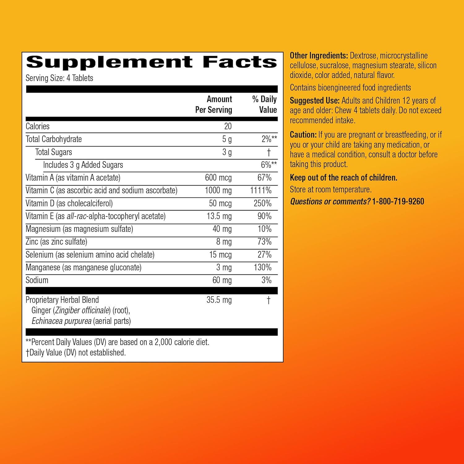 Amazon Basic Care - Immune Support Supplement, Berry Chew Tablets, excellent source of the body-essential sunshine Vitamin D, 32 Count